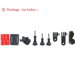 Motorcycle Helmet Mount Curved Adhesive Arm For Xiaomi yi 4K Gopro Hero cam