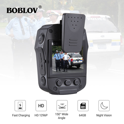 BOBLOV PD50 FULL HD 1296P body camera police IR  Pocket Camara