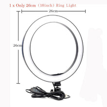 Load image into Gallery viewer, 10inch 26cm USB Interface Dimmable LED Selfie light camera