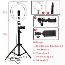Load image into Gallery viewer, 10inch 26cm USB Interface Dimmable LED Selfie light camera
