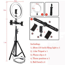 Load image into Gallery viewer, 10inch 26cm USB Interface Dimmable LED Selfie light camera